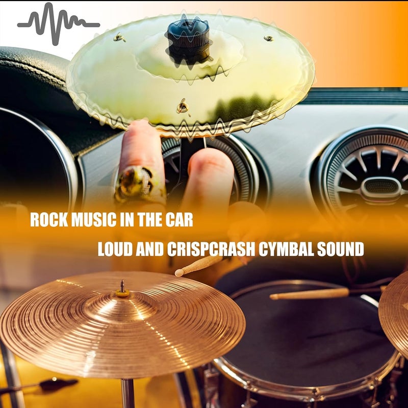 Zerikwon Car Cymbal, Car Crash Cymbal Air Vent - Easy Clip-On Mini Cymbal for Car Dashboard (red) - Image 5